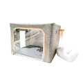 Dog Nebulization Usable Oxygen Dome Cat Inhaler Animal ICU Chamber Flax Anti Scratch Folding inhalator Nebulizer Box Pet